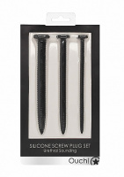 Уретральные плаги с рельефом Screw Plug Set (набор из 3 шт.) от sex shop Hustler