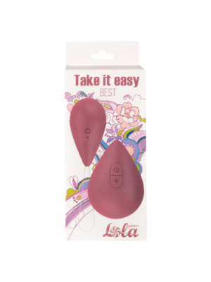 Вибратор яйцо из силикона Take it Easy Best (10 режимов, пульт ДУ) от sex shop Hustler