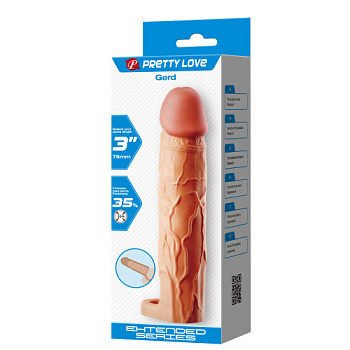 Насадка на член Gerd (+7,6 см в длину, 35% в диаметре) от sex shop Hustler