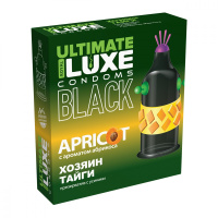 Презерватив черный с рельефом Luxe ULTIMATE Хозяин тайги (абрикос) от sex shop Hustler