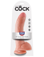 Дилдо большой (фаллоимитатор) на присоске 9 дюймов из коллекции King Cock от sex shop Hustler