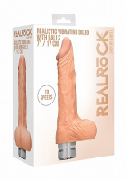 Реалистичный фаллос с вибрацией Real Rock Vibrating Dildo, 7 дюймов от sex shop Hustler