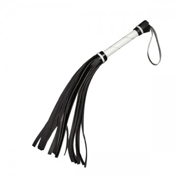 Небольшая черная плеть с белой рукоятью от sex shop Hustler