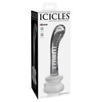 Стеклянный стимулятор Icicles со съемной присоской от sex shop Hustler