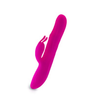 Вибратор женский с вращением и клиторальным стимулятором Crazy Bunny от sex shop Hustler