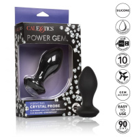 Анальный вибратор – пробка с вибрацией и кристалом Power Gem от sex shop Hustler