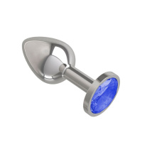 Анальная пробка из металла с кристаллом от sex shop Hustler