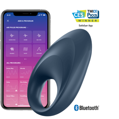 Виброкольцо (с приложением на смартфон) - Satisfyer Mighty One Hustler.kz Виброкольцо (с приложением на смартфон) - Satisfyer Mighty One от sex shop Hustler