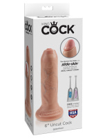 Фаллоимитатор с подвижной крайней плотью 6 дюймов King Cock Uncut Cock от sex shop Hustler