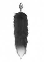 Металлическая анальная пробка с хвостом Diamond Starlit (Large) от sex shop Hustler