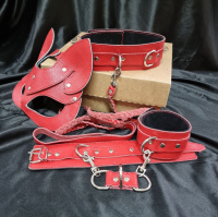 Комплект для ролевых игр №550 (маска кошка, ошейник, поводок, наручи) от sex shop Hustler