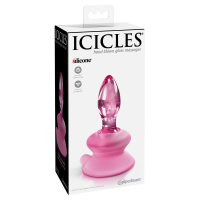 Стеклянный плаг Icicles со съемной присоской от sex shop Hustler