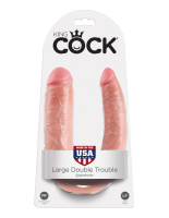 Большой фаллоимитатор двухсторонний U-Shaped из коллекции King Cock от sex shop Hustler