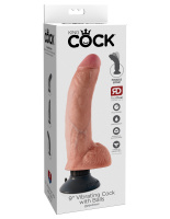 Вибратор гнущийся на съемной присоске King Cock 9 дюймов (с мошонкой) от sex shop Hustler