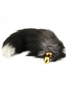 Металлическая анальная пробка с хвостом из меха Hustler.kz Металлическая анальная пробка с хвостом из меха от sex shop Hustler