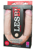 Двойной фаллоимитатор гнущийся Lesbi Flex&Fix от sex shop Hustler