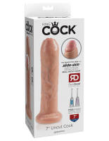 Фаллоимитатор с подвижной крайней плотью 7 дюймов King Cock Uncut Cock от sex shop Hustler