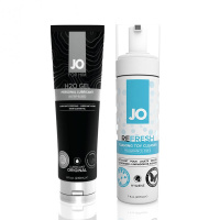 Выгодный набор! Густая смазка + очиститель для игрушек (JO Н2O Gel, 240 мл + JO Refresh 207 мл) от sex shop Hustler