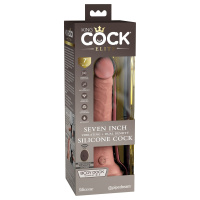 King Cock Elite – реалистичный фаллос с вибрацией и пультом ДУ, 7 дюймов (10 режимов перезаряжаемый) от sex shop Hustler