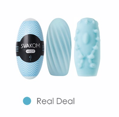 Мужской мастурбатор яйцо Swakom Hedy, Real Deal (голубой) от sex shop Hustler