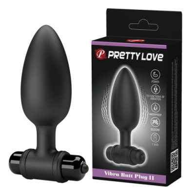 Анальный плаг с вибрацией Vibra Butt Plug II (10 режимов) от sex shop Hustler