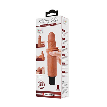 Реалистичный вибратор Waldorf с подвижной кожей от sex shop Hustler