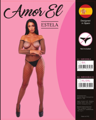 Сетка на тело с глубоким декольте Estela от sex shop Hustler фото-3