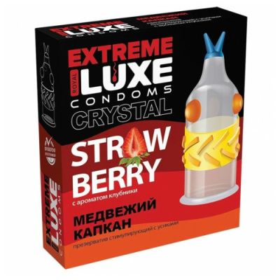 Luxe Extreme Медвежий Капкан – ароматизированный презерватив с интенсивным рельефом от sex shop Hustler