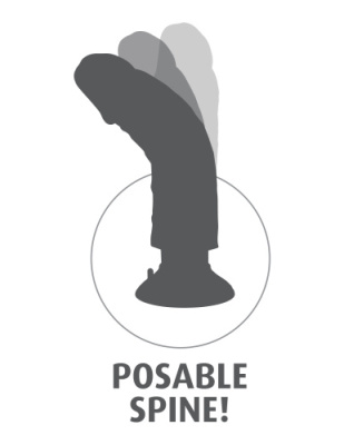 Вибратор фаллос на присоске – гнущийся King Cock 8 дюймов от sex shop Hustler фото-6