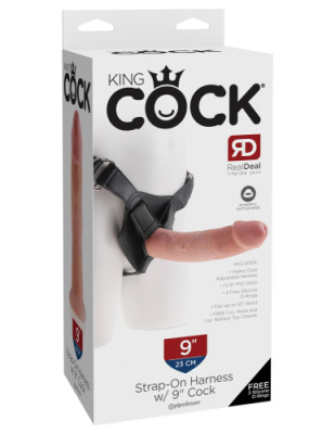 Страпон Strap-on Harness 9" King Cock трусики и насадка фаллос от sex shop Hustler