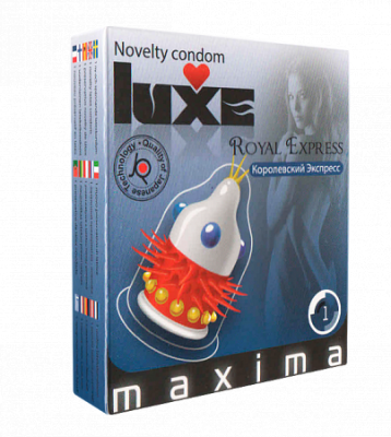 Презерватив с усиками Luxe MAXIMA, Королевский экспресс от sex shop Hustler