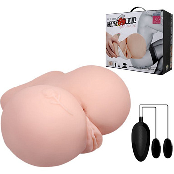 Мастурбатор вагина + анус Crazy Bull с двойной вибрацией от sex shop Hustler