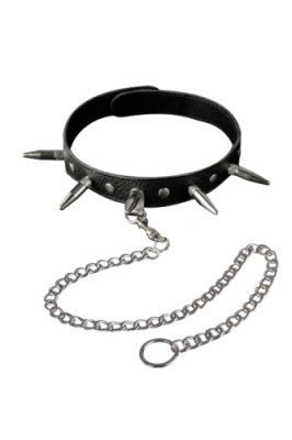 Ошейник с шипами и поводком от sex shop Hustler
