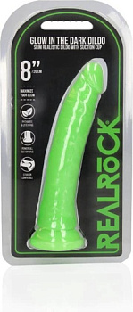 Люминесцентный фаллоимитатор зеленый с присоской, 8 дюймов Hustler.kz Люминесцентный фаллоимитатор зеленый с присоской, 8 дюймов от sex shop Hustler