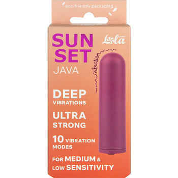 Мощная вибропуля Java Sunset (перезаряжаемая, 10 режимов) от sex shop Hustler