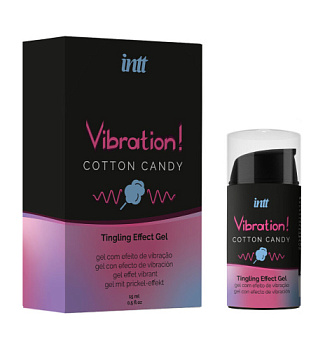 Жидкий вибратор – гель Intt Vibration cotton candy от sex shop Hustler