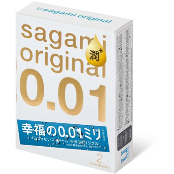 Полиуретановые презервативы Sagami Original 001 Extra Lub от sex shop Hustler