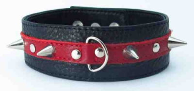 Ошейник из кожи (с шипами) от sex shop Hustler