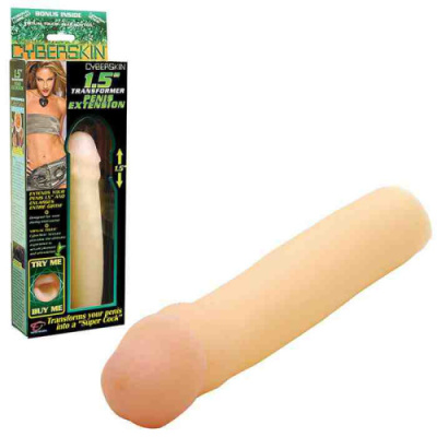 Нежная насадка на пенис (увеличит пенис на 4 см) от sex shop Hustler