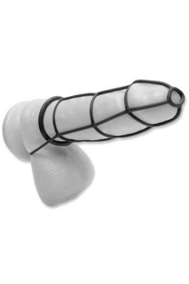 Набор эрекционных колец и клетка-насадка на пенис от sex shop Hustler