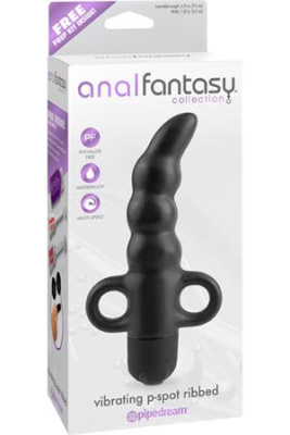 Стимулятор простаты Vibrating P- spot ribbed от sex shop Hustler