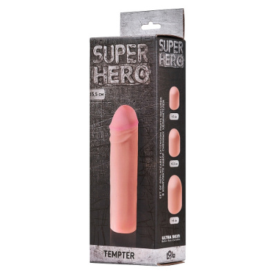 Фаллоудлинитель – насадка на член SUPER HERO Tempter от sex shop Hustler