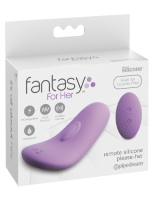 Компактный клиторальный стимулятор Remote Silicone Please-Her от sex shop Hustler