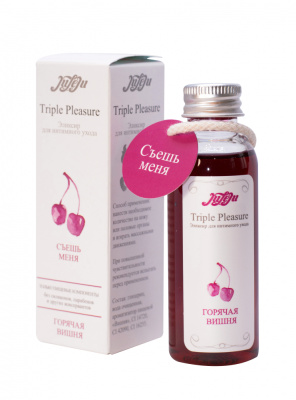 Интимный гель и массажное масло Triple Pleasure – Горячая вишня (4 в 1) от sex shop Hustler