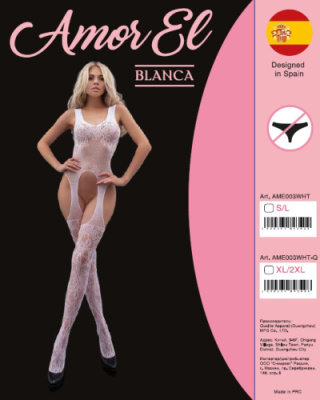 Боди комбинезон с имитацией чулок Blanca от sex shop Hustler фото-3