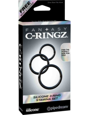 Кольца эрекционные (3 шт.) Silicone 3-Ring Stamina Set от sex shop Hustler