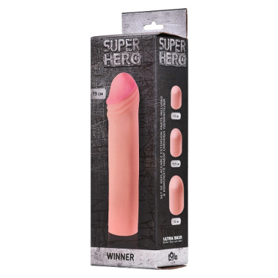 Фаллоудлинитель – насадка на член SUPER HERO Winner от sex shop Hustler