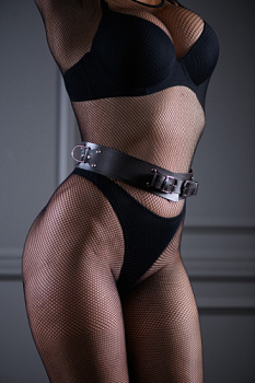 Пояс кожаный SEX GAME с кольцами от sex shop Hustler