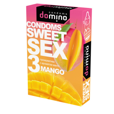 Презервативы оральные Mango Sweet Sex, DOMINO от sex shop Hustler