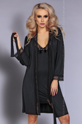 Женский комплект Luisanna: пеньюар, сорочка и трусики от sex shop Hustler